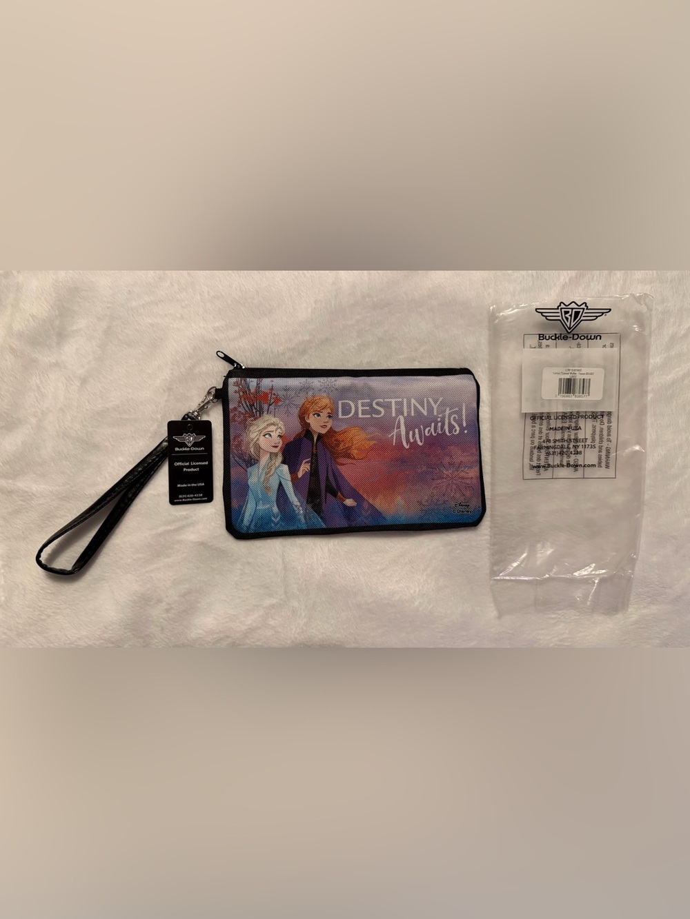 Buckle-Down Wallet Canvas Zip Pouch Frozen II Elsa and Anna